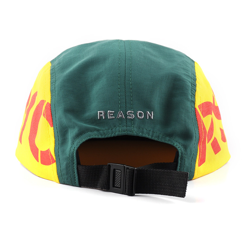 Oem Running 5 Panel Camp Caps Lightweight Custom Embroidery Logo All Over Printing