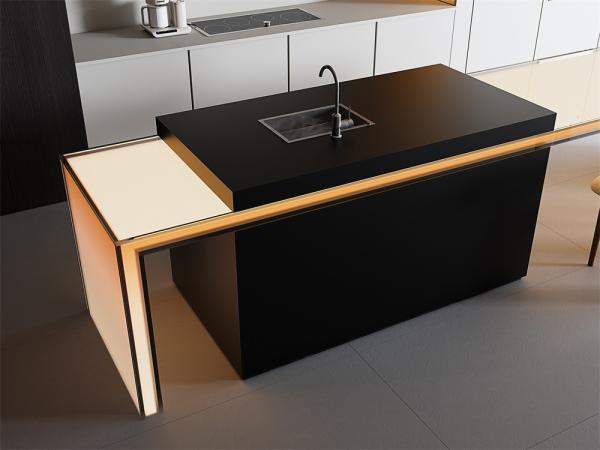 Black Matte Sintered Stone Slab 1600x3200mm for Interior Decor