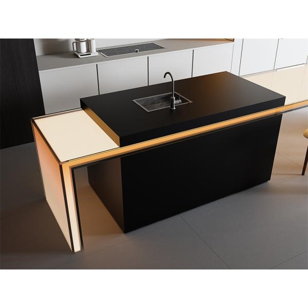 Dalle en pierre frittée noire mate pour la décoration intérieure de la maison 1600x3200mm