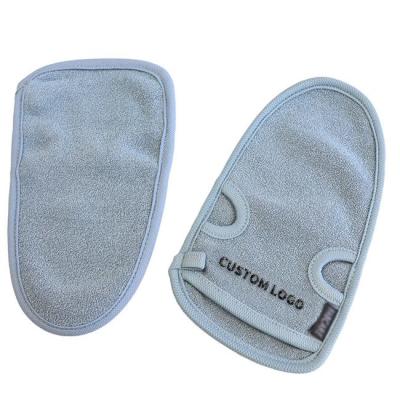 Gant s'exfoliant en soie en bambou de gants de Bath pour le brossage de corps