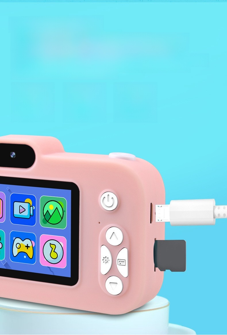 DLC XS Kids Camera Mini HD Screen 1080P Projection Video Camera ,Auto Focus, ,Multiple Filters, Digital Small Camera for Kids