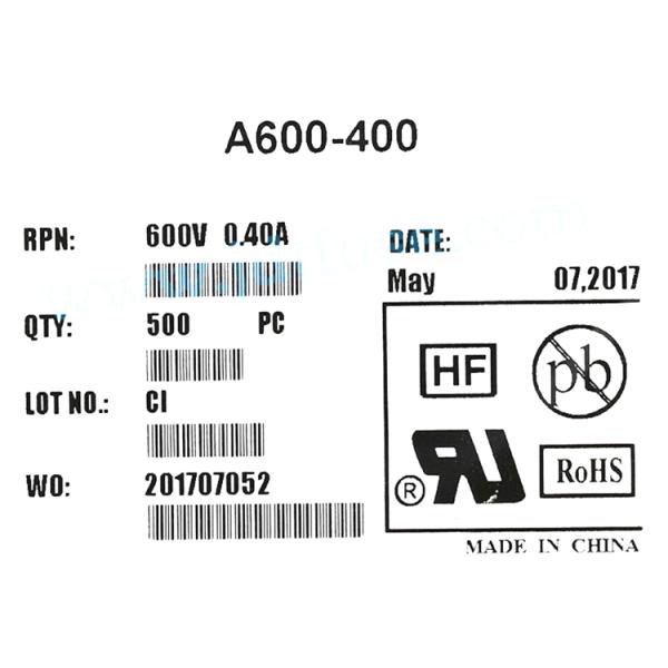Взрыватель PTC полимера 600V радиальный освинцованный UL взрывателя 3 Amp перестановный перечислил