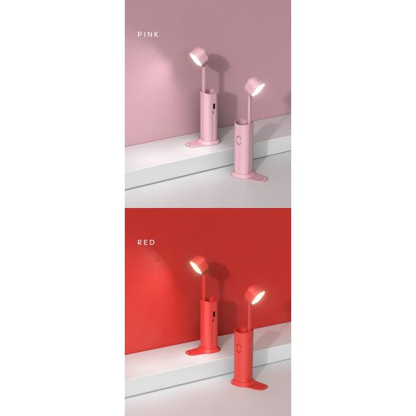 Portable LED Desk Lamp 5W Rechargeable Table Lamp with Support Dimmer and Light Source