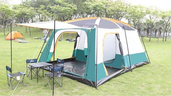 8 to 12 person Tent Triple Camping Tent Three Rooms Family Camping Tents Well-ventilated Waterproof (HT6100)