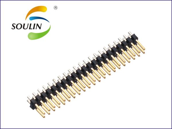 Black PA6T Smt Header Connector Gold Plating Plastic UL94V-0