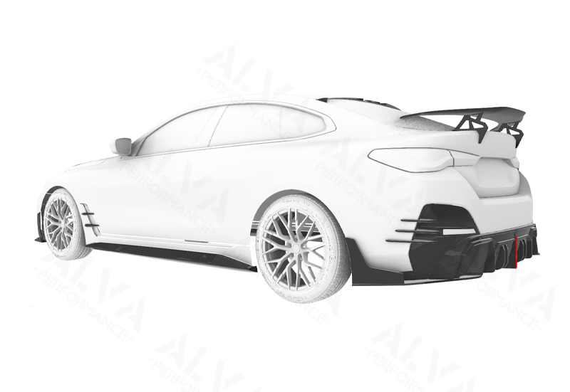 Excellent Fitment MiW Design Rear Bumper Diffuser Dry Carbon Fiber Aero Body Kits Lightweight Performance BMW I4