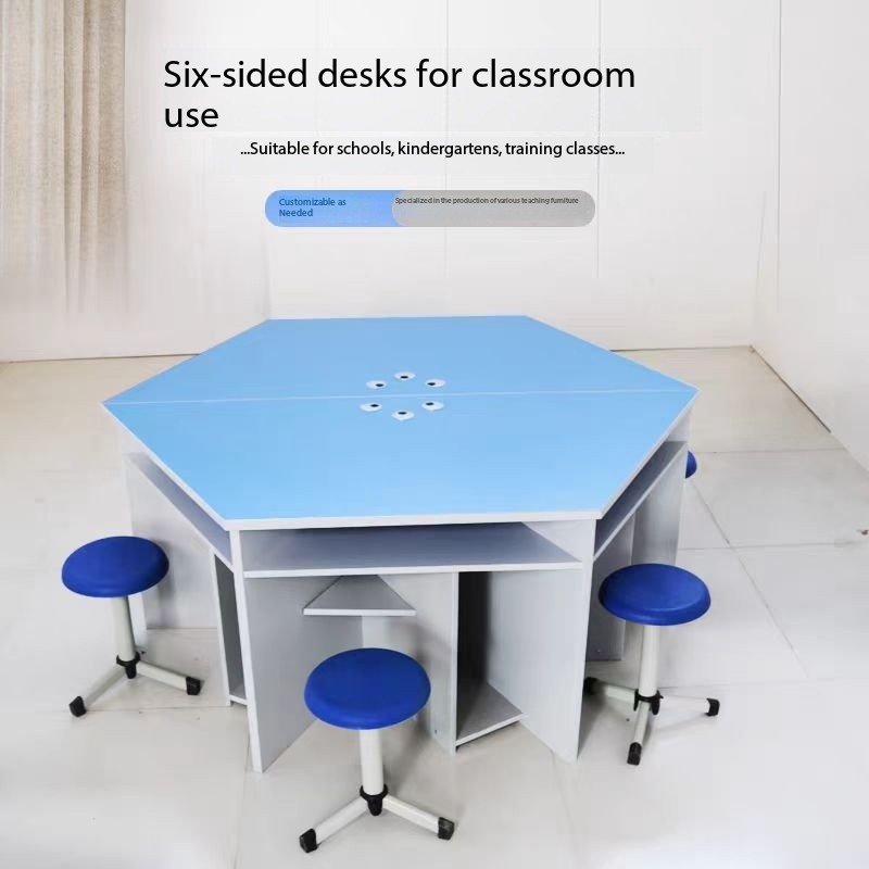 Chemical Resistant Biology Lab Table Modular Student Table And Chair Hexagonal