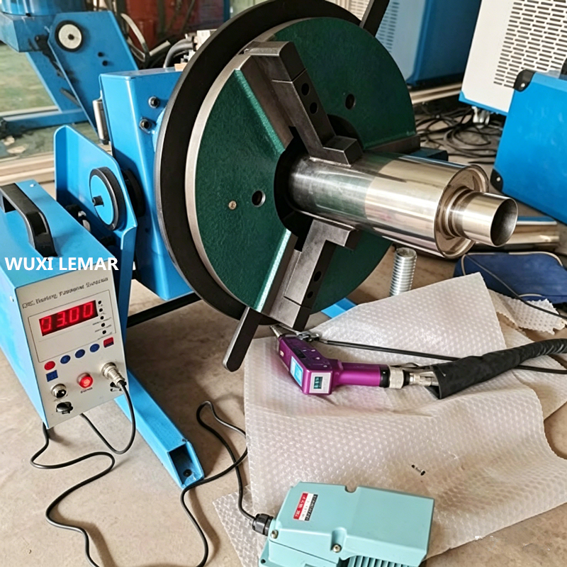 Circular Welding 100kg Positioner, 0-90° Tilting Turntable with 300mm Three-jaw Chuck