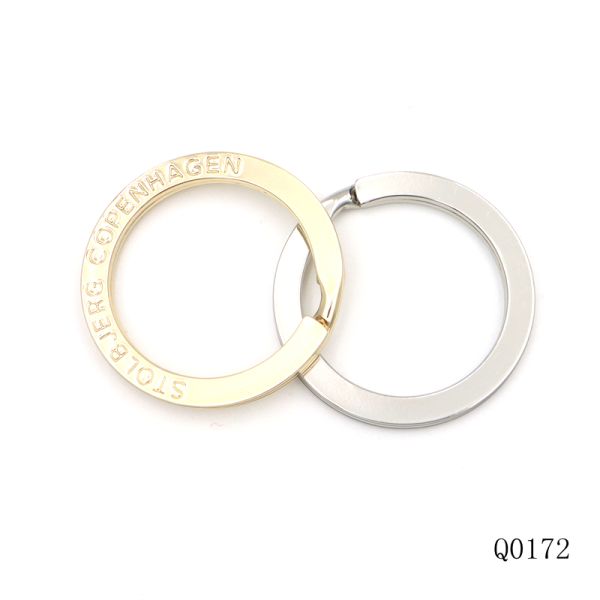 1 Inch Split Keyrings Silver Metal Split Rings OEM ODM With Stamping Logo