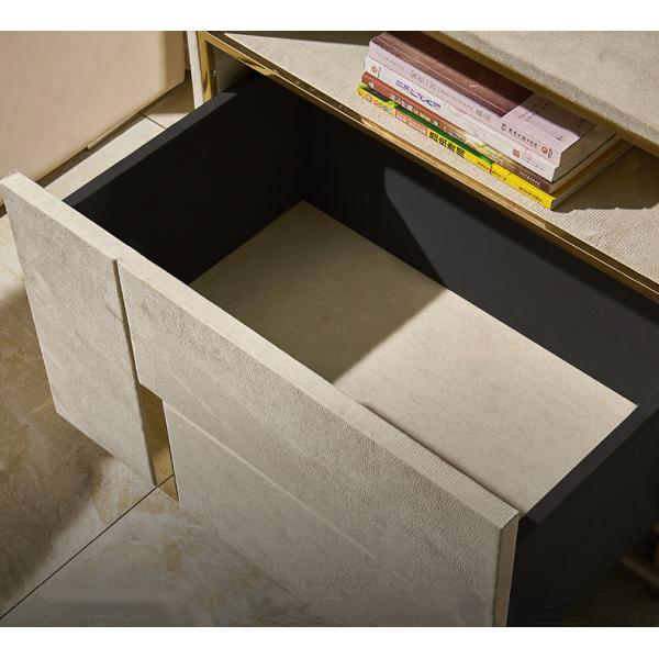 Маттед кожаные современные прикроватные тумбочки белые твердая деревянная тумбочка