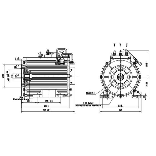 Moteur à courant alternatif de 8 kW pour chariot élévateur électrique