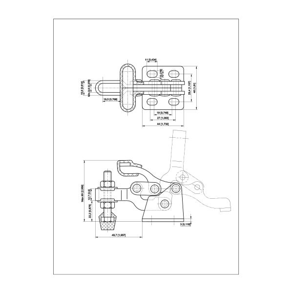 290LBS Quick Release SUS201 Welding Moulds Vertical Toggle Clamp