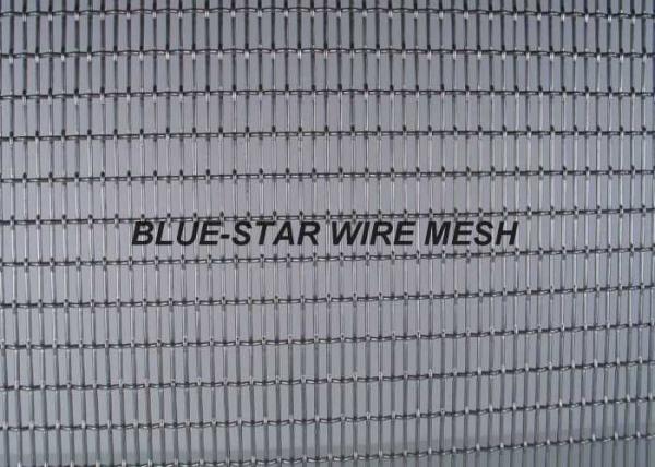 Rectangle / Slot Hole Crimped Wire Mesh Screen Stainless Steel For Facade Vibering Screen