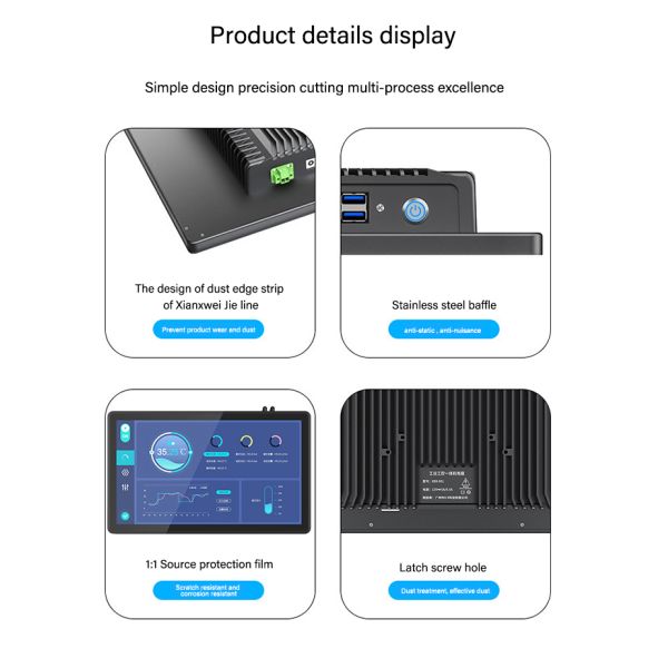 OEM ODM 21.5 Inch VESA Capacitive Screen Touch Industrial Grate Monitor Embedded 24 Industrial Touch Screen Monitor