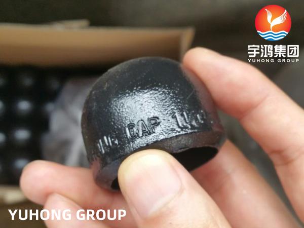 ASTM A234 WPB バット・ウェールド 炭素鋼管フィッティング 黒色塗装 端蓋