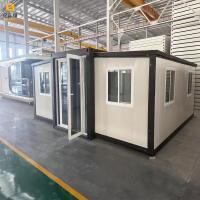 Maison container extensible préfabriquée en acier avec panneaux muraux en laine de verre