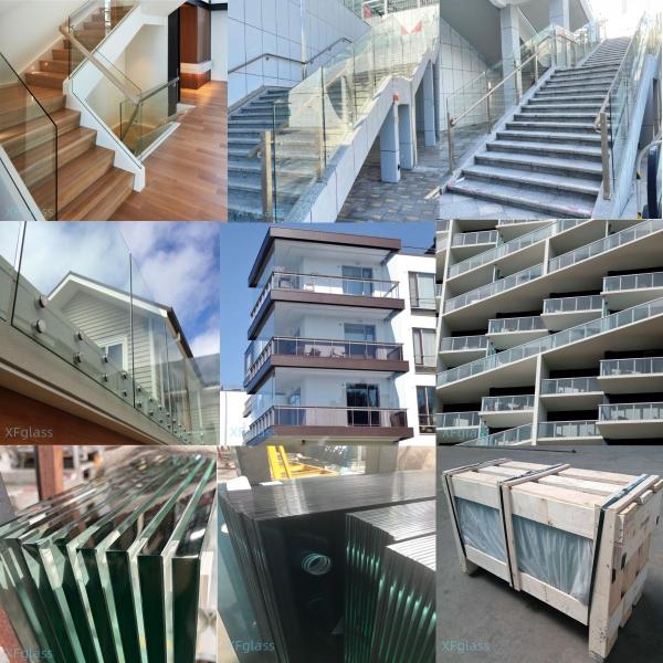 Barandillas de vidrio templado al aire libre Balcón Barandillas de cubierta de vidrio de aluminio Resistencia al impacto Barandillas de vidrio de aluminio Balcón Barandillas Escalera Balaustrada de vidrio