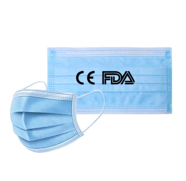Single-Use Non-Medical  3 Ply Face Mask with CE and FDA Certificate