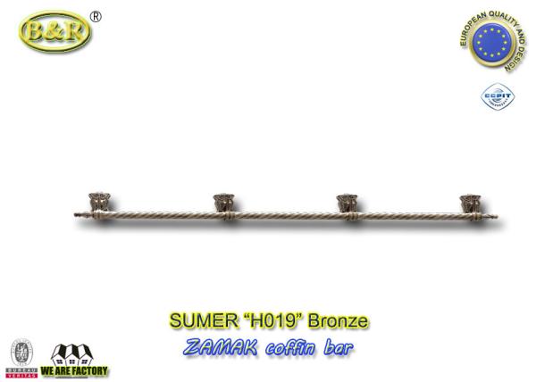 Caixões de Zamak e punhos 30 * 7,5 Cm do caixão do metal dos acessórios dos caixões