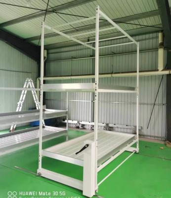 4'X8' Móvel Vertical Multi Pepino Crescimento Rack Estufas Interiores Ebb And Flow Rolling Tables