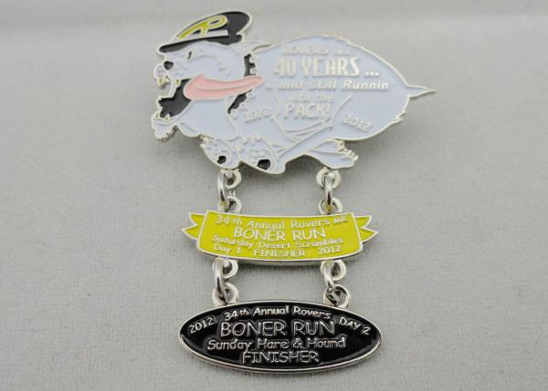 Boner Run Lapel Pin, Soft Enamel Pin with Nickel Plating, Butterfly Clutch for Collectible, Commemorative