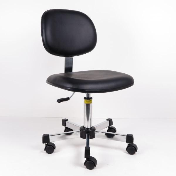 Dual Wheel Vinyl ESD Task Chair Electrostatic Discharge Medium Bench Height