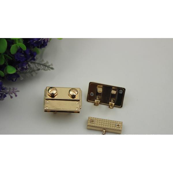 New designs metal zinc alloy pu leather purse turn lock with nickel free