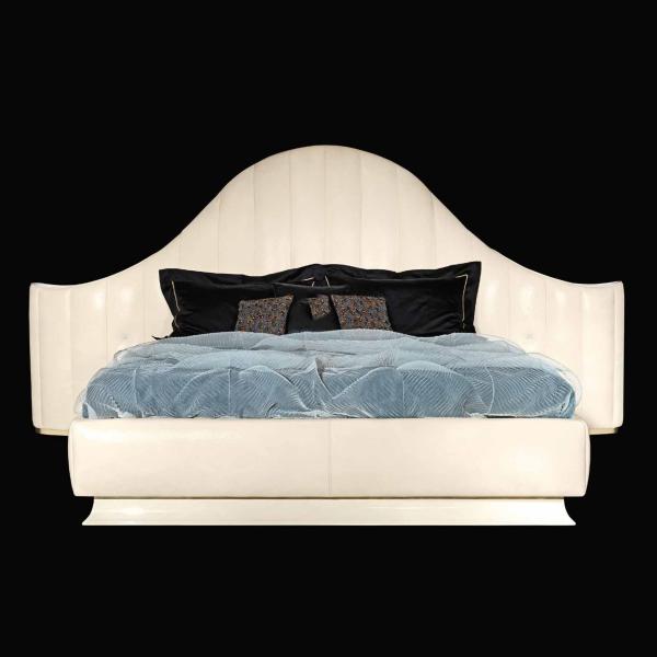 King Size Luxury Modern Bedroom Bed Solid Wood Frame Stainless Steel Leg