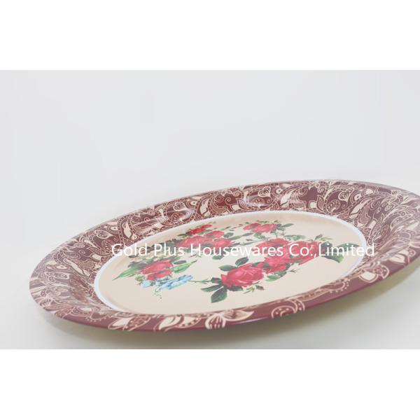 65cm Rose Flower Dinnerware Plate Set Party Round Bone Dishes