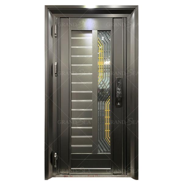 2023 New Listed Modern Style Double Leaf Safety Emergency Exit Metal Door Fire Rated Strong Stainless Steel Door