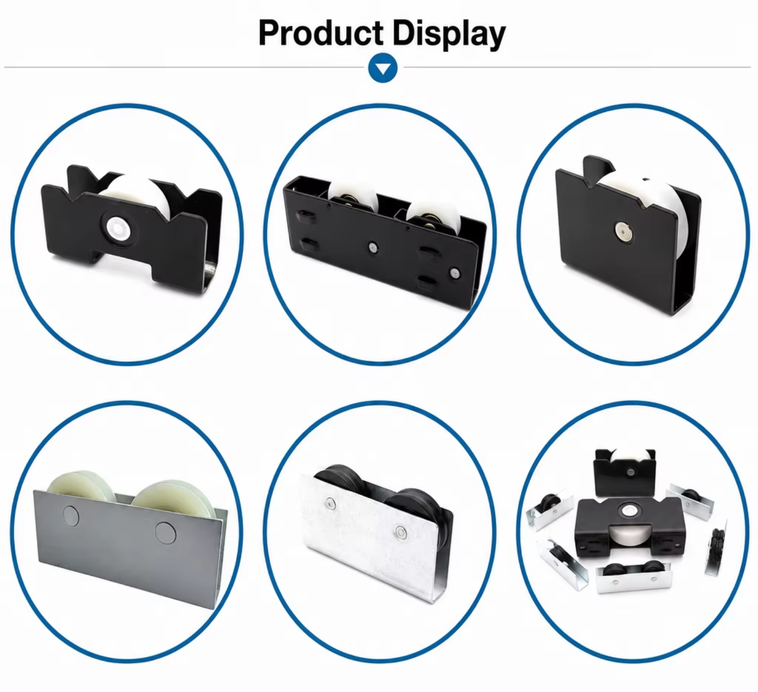 70mm Window Roller for 8mm Narrow Tracks with 2 mm Thickness Tandem Roller Precision Sliding Hardware