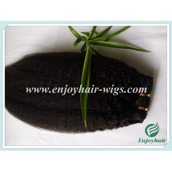 Peruvian 5A virgin remy hair weave ,natural color(can be dye) kinky straight 10''-26''