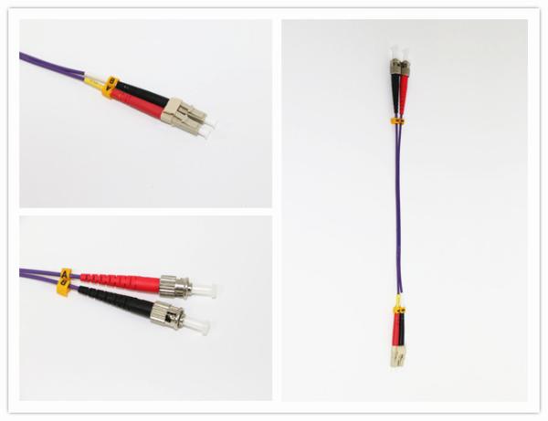 SC - LC Fiber Optic Jumper Cables Violet / Purple OM3 50/125 Cable