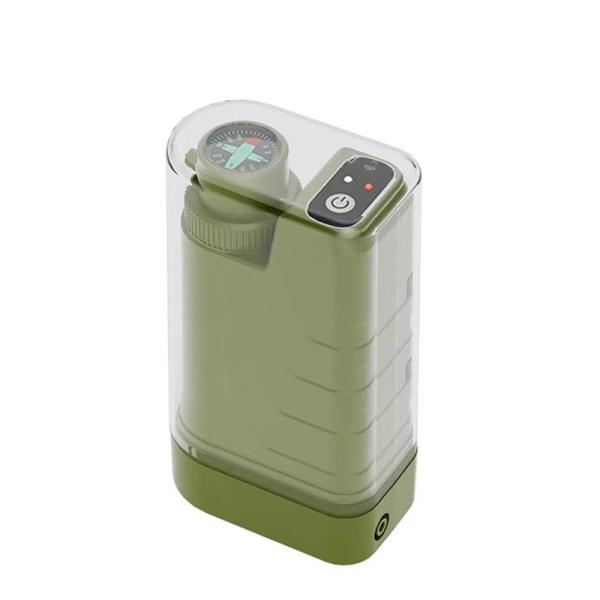 Outdoor Water Filter Electric Water Purifier Portable Charging Pump Water Dispenser With Night Light Compass Emergency