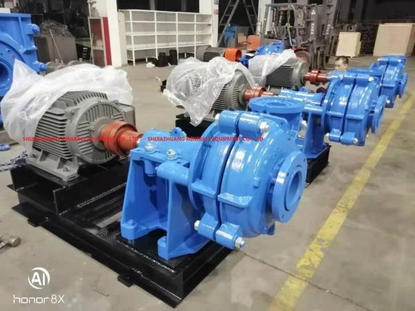 Extra Heavy Duty Slurry Pump With Metal Impeller And Liners Driven By Electric Motor