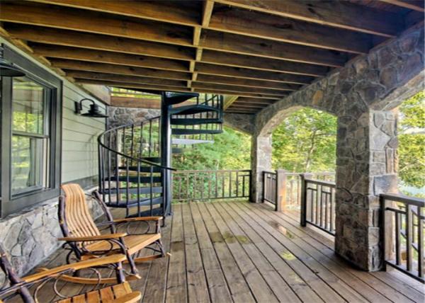 Customized Custom Spiral Staircase Cast Iron Stair Indoor / Outdoor