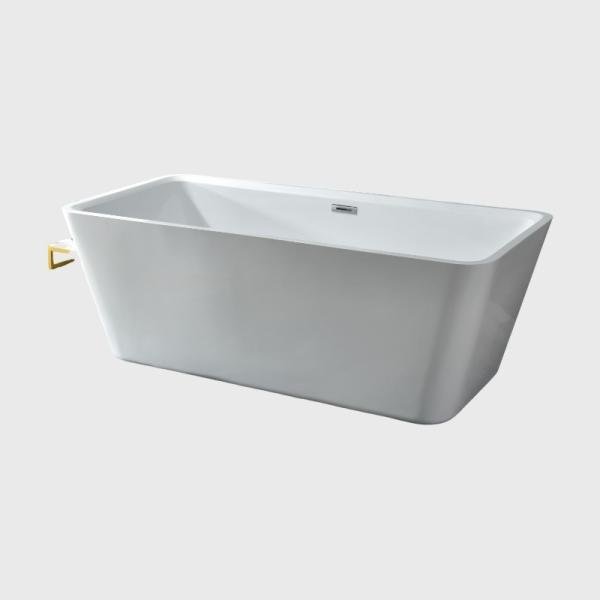 60 Inch Acrylic Freestanding Bathtub with 60 Gallon Capacity for 1-2 Person Spa-like Experience