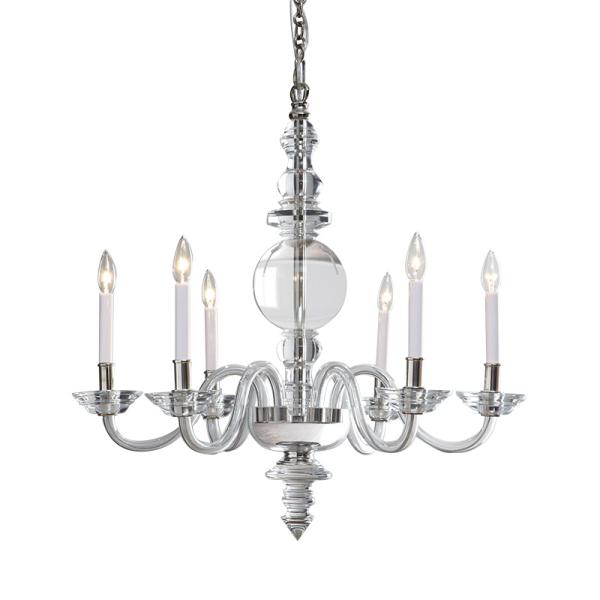 Modern minimalist light luxury fashion candle chandelier Nordic King George Round Chandelier(WH-MI-122)
