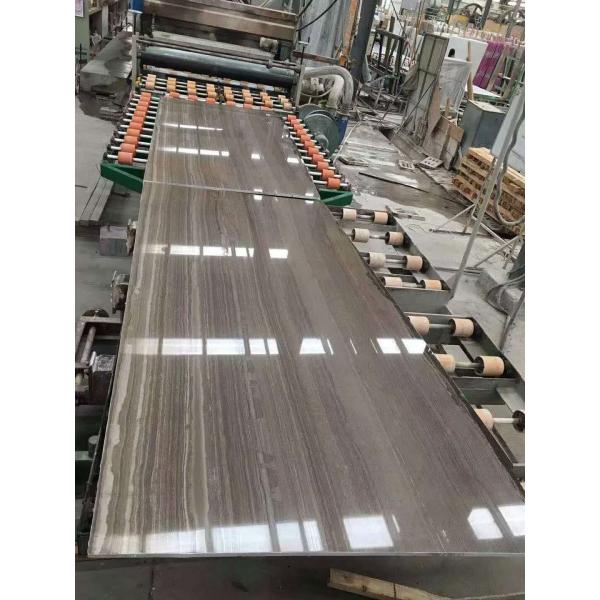 Wooden Grain Brown Marble Stone Slab Tile Brown Color Natural Marble Plate