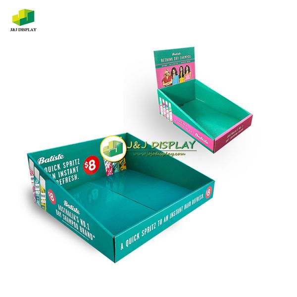 Dry Shampoo Cardboard Countertop Display Retail PDQ Store Shelf Stand Pop Foldable