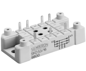 SKD53 16 1600V 53A Dual Diode Module Soft Recovery Low Forward Voltage High Surge Current High Isolation Compact EconoDUAL Package For Industrial Rectifiers and Welding