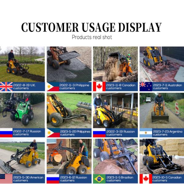 Многофункциональная сцепная сдвижная загрузка для смешивания бетона, снятия снега и чистки