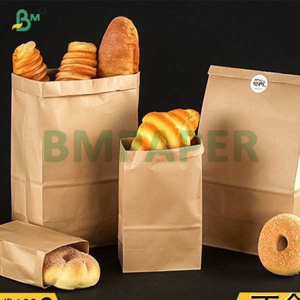 Natural Unbleached 80gsm Food Grade Kraft Paper For Bread Packing
