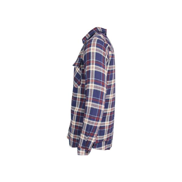 200GSM 100% Cotton Long Sleeve Checked Shirt Red And Blue Color