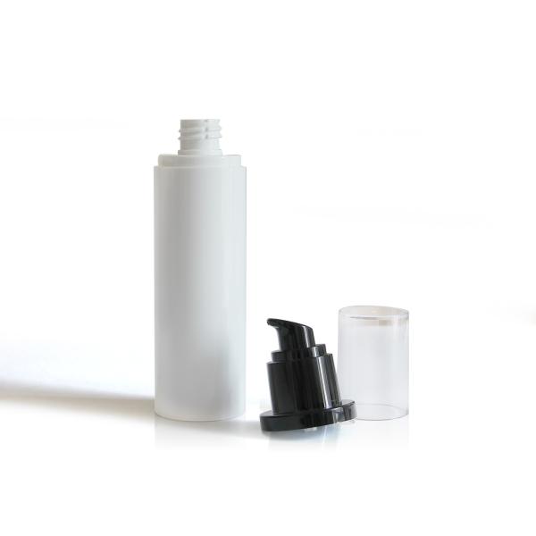 Glossy White Airless Cosmetic Bottles With Shampoo And Conditioner Dispenser