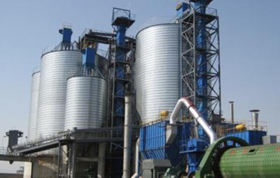Galvanized Raw Material Silo Granular Stainless Steel Silo With Conical Roof
