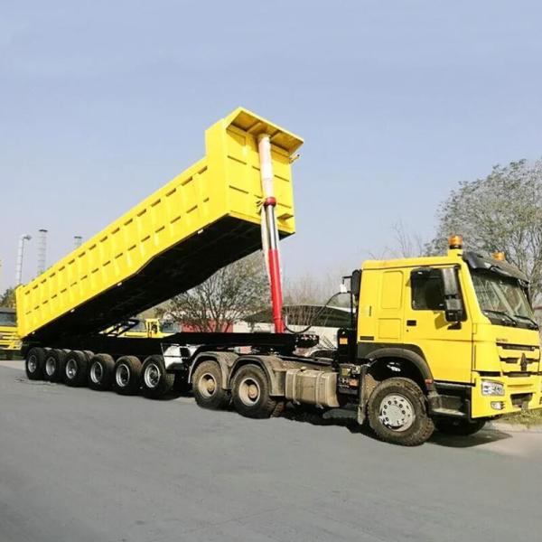 CIMC 5/6 Axle 30-70 Ton Transport Coal Ore Building Materials Equal Box Body 40CBM Hydraulic Tipper Trailer