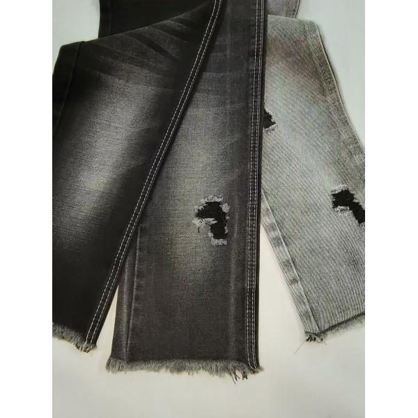 13OZ Heavy Weight Super-Soft Cotton Polyester BLACK/BLACK Denim Fabric For Jeans