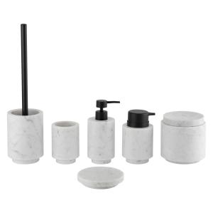 Sala de banho de mármore branco redondo Kalala Conjunto de Dispensador de Sabão
