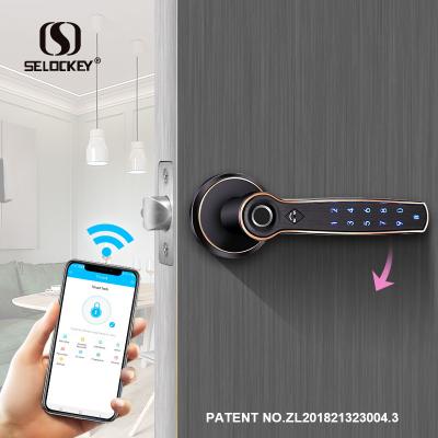 Fechadura da porta esperta Keyless do quarto do teclado numérico da impressão digital de Bluetooth WIFI Digital